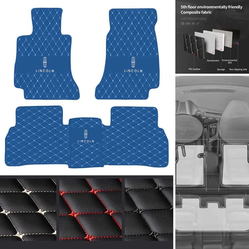 For Lincoln MKC-MKS-MKT-MKX-MKZ All Weather Car Floor Mats Foot Pads Auto Carpet - Picture 5 of 36