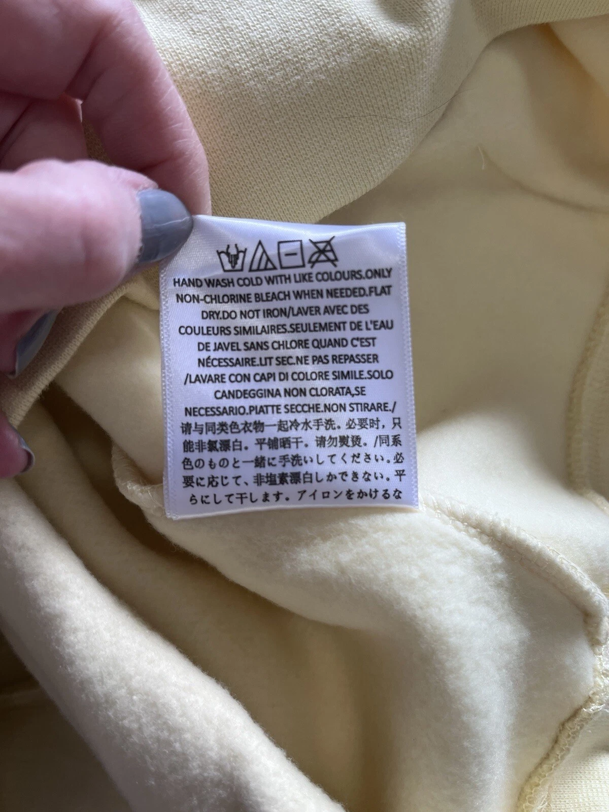 FEAR OF GOD Felpa con cappuccio ESSENTIALS PAURA DI DIO giallo banana pullover unisex taglia M nuova senza etichette