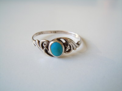 925 Sterling Silber Ring mit blauem Stein 1,4 g /Gr.62 | eBay