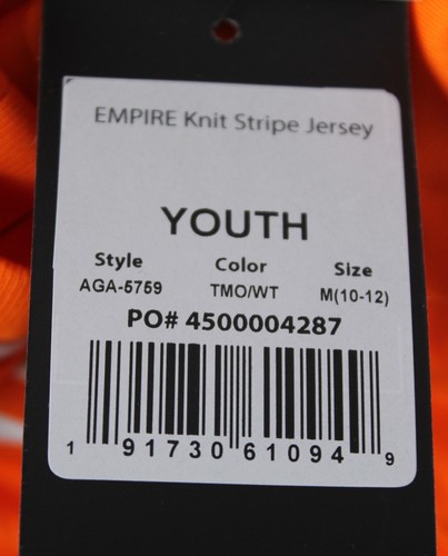 Capelli Sport Youth's Renegades Academy Empire Jersey Tee CG2 Orange Medium - Picture 5 of 5
