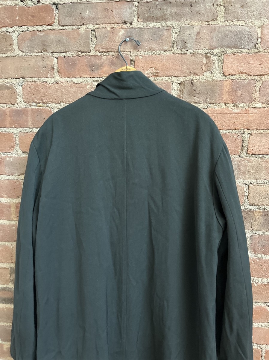 Vintage Giorgio Armani Collezioni Men Coat, Sz 44, Teal 100 Vintage Giorgio Armani Collezioni Men Coat, Sz 44, Teal 100
