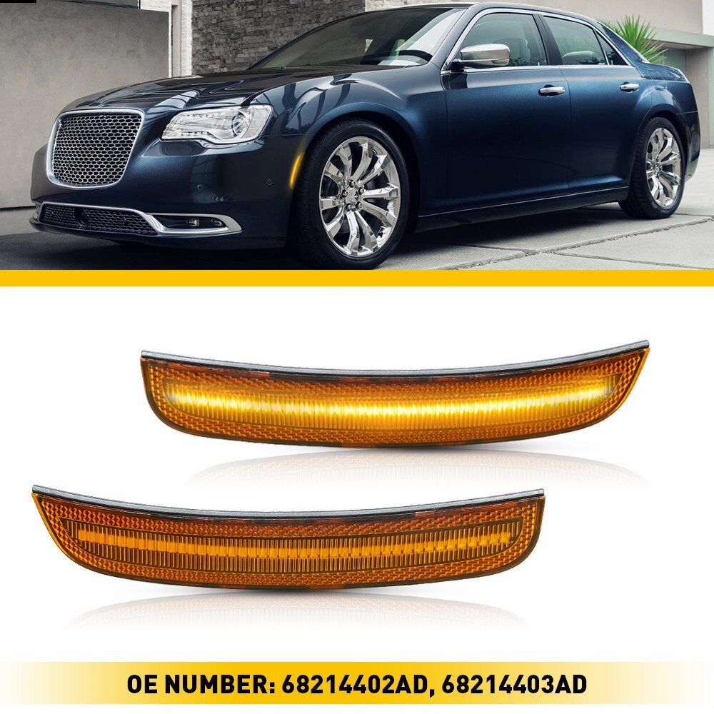 For 2015-2023 Chrysler 300 Front Bumper Reflector Side Marker