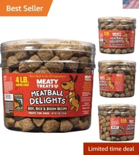 Grain-Free Bison & Beef Meatball Treats for Dogs, 4 lb - Made in the USA