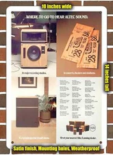 Metal Sign - 1978 Altec Lansing Speakers - 10x14 inches
