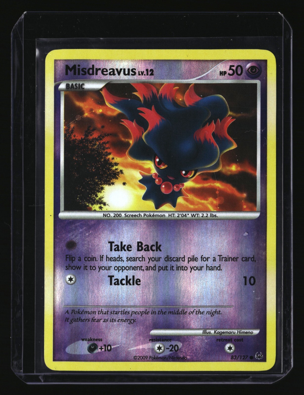 Pokemon MISDREAVUSÂ 83/127 Reverse Holo (2009 Platinum) LP/Light Play
