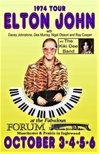 Elton John Concert Poster 12 X 18 Free Shipping