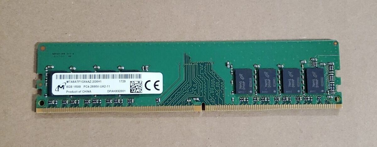 Micron 8GB DDR4 2666 PC4-21300 MTA8ATF1G64AZ-2G6E1 -2G6H1 Micron 8GB DDR4 2666 PC4-21300 MTA8ATF1G64AZ-2G6E1 -2G6H1
