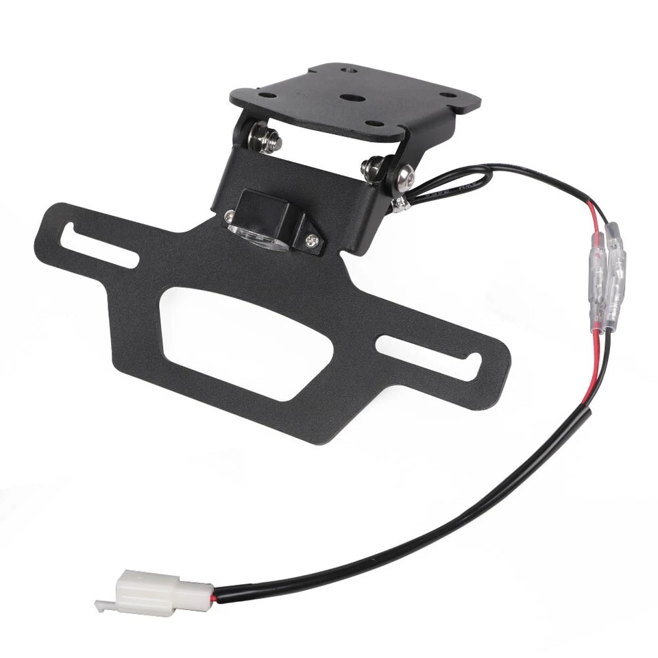 Soporte de matrícula trasero plegable con luz para Kawasaki Z650 Ninja 650 2017-2025 Foto 4 de 4