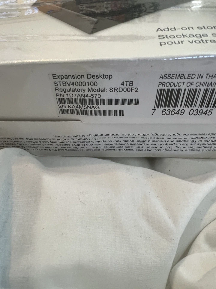 Seagate Expansion Desktop 4TB External Hard Disk Drive HDD USB 3.0 STBV4000100 - Image 2 of 4