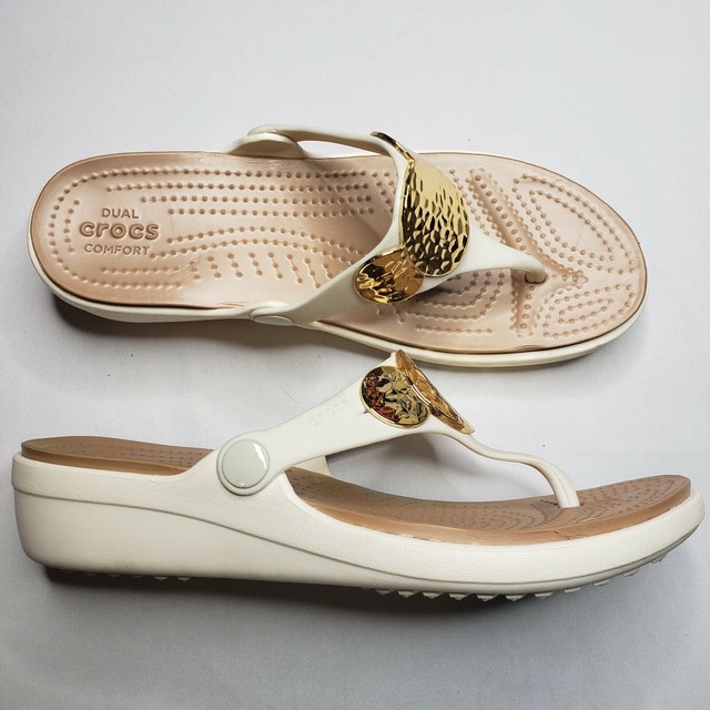 sanrah embellished wedge flip