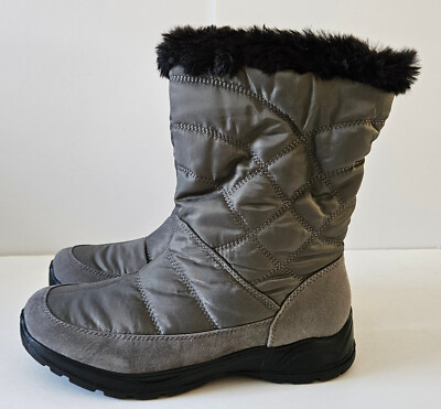 NEW Easy Street Easy Dry Cuddle Gray Women's Snow/Winter Boots Size 9.5 Medium