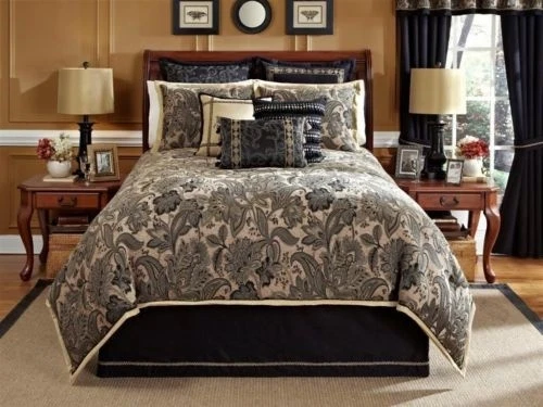 2 fundas Veratex ALAMOSA negras doradas Euro nuevas  Foto 3 de 3