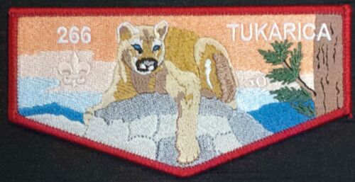 TUKARICA LODGE OA 266 BSA ORE-IDA COUNCIL PATCH 2017 50TH ANN COUGAR FLAP MINT!!