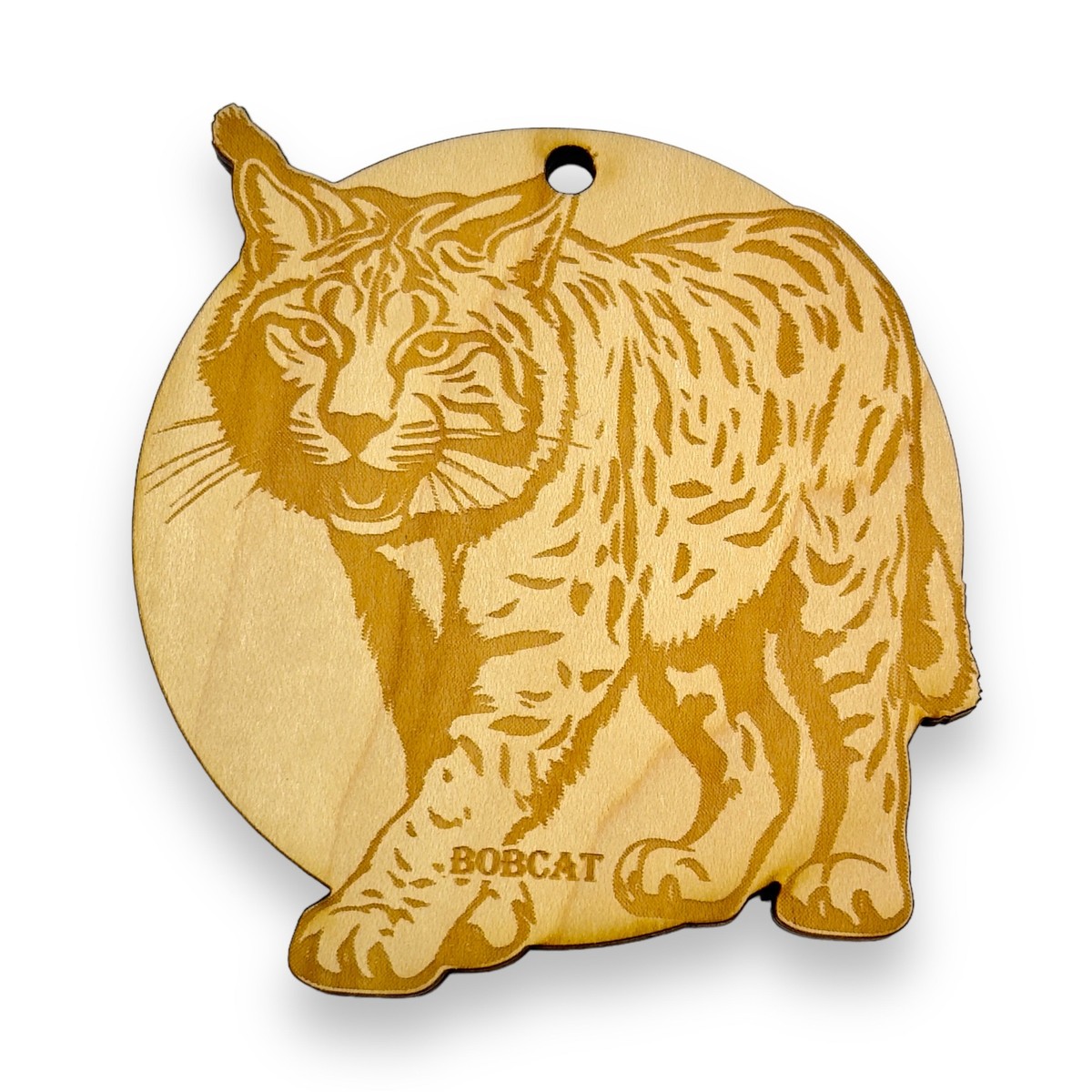 Ornament - Bobcat Raw Wood Ornament - Bobcat Raw Wood