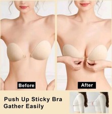 NEW Honeysea Strapless Sticky Bra Push up Reusable Adhesive Bra Size B