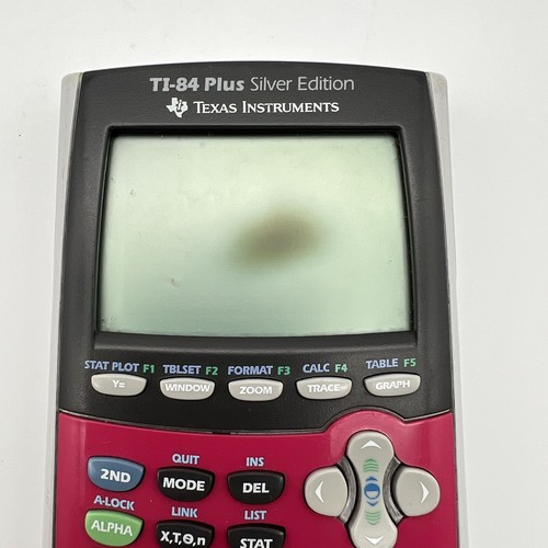 TI-84 Plus Silver Edition Pink With Cover Has A Dark Spot On The Screen/Working - Picture 5 of 10