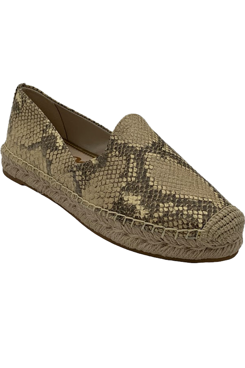 Sam Edelman Animal Print Leather Slip-On Espadrilles Kesia Wheat Multi