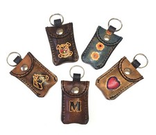 Portachiavi personalizzati in cuoio pelle uomo donna artigianali portamonete