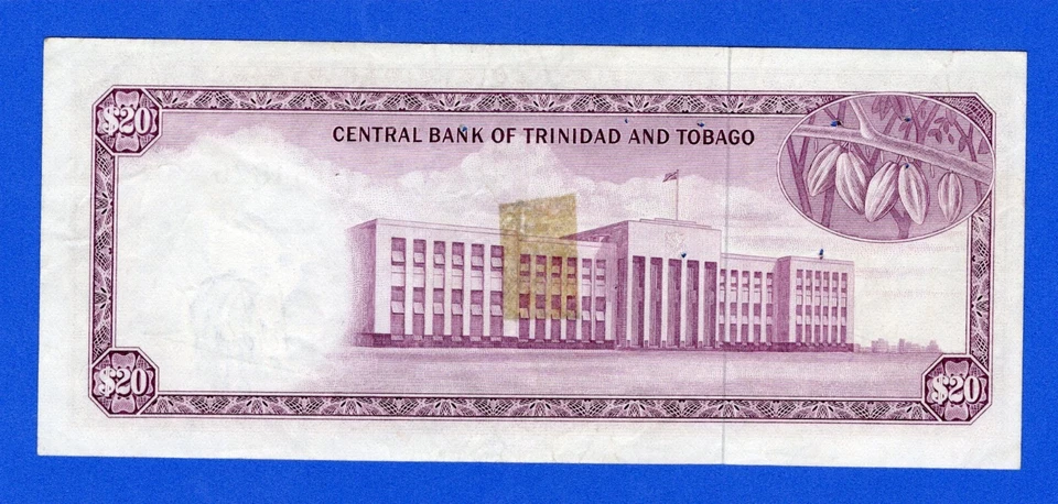 TRINIDAD AND TOBAGO $20 1964 P-28c QE II Circulated Note U/1 154826 - Image 2 of 4
