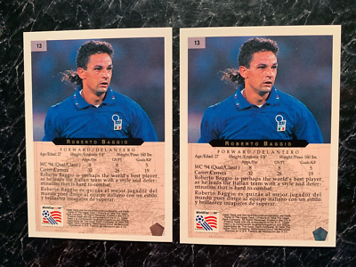 ROBERTO BAGGIO 1994 Upper Deck World Cup Soccer Minute Maid ITALY
