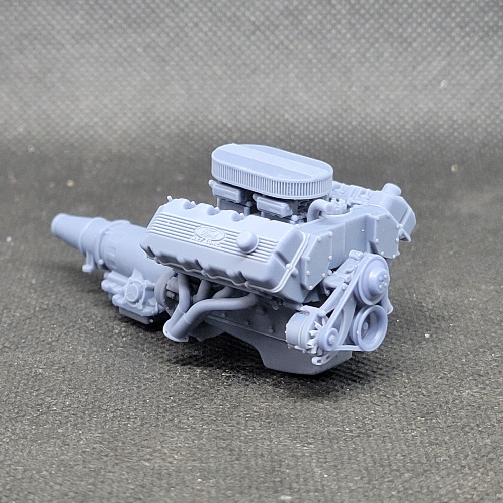 Ford 427 SOHC Dual Carburetor model engine resin 3D printed 1:24-1:8 scale