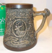 Vtg German STAG ELK Beer STEIN MUG Hunter Dogs BLACK FOREST