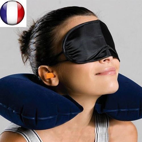 Lot De 2 Masques De Sommeil Pour Yeux - Noir - 20x8 Cm - Nylon - Anti-lumière Pour Voyage Et Relaxation