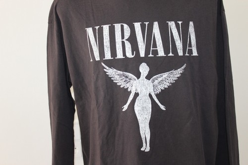 NIRVANA T-Shirt Longsleeve unisex schwarz/dunkelgrau Gr. L/XL neuwertig - Bild 2 von 3