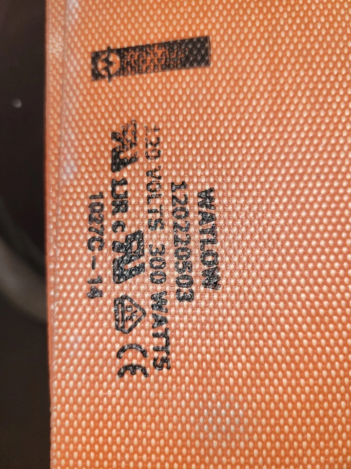 Watlow Heating Pad/Jacket 22"x12" W/EHG-SL10 TEMPERATURE SAFETY LIMIT CONTROLLER - Image 2 of 4