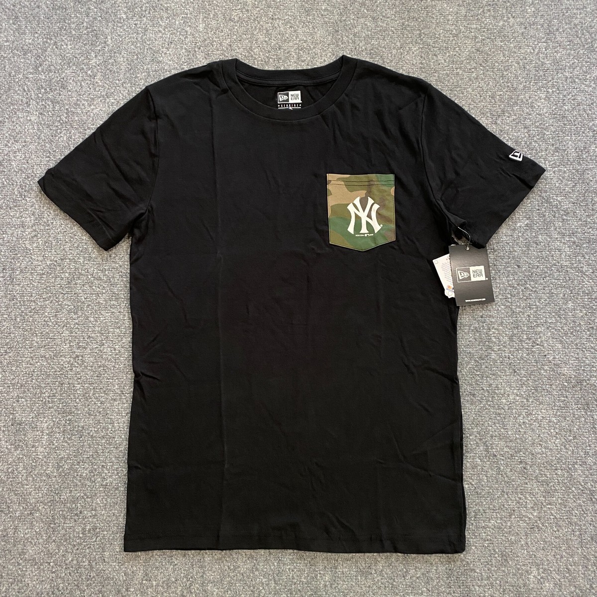 [NEWERA] MLB CAMO PATTERN LOGO T-SHIRTS ☆送料込☆ New York Yankees New Era Camo Pocket T-Shirt Adult Small