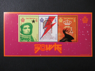 SAN MARINO 2017 DAVID BOWIE SHEET NO. 142 NEW ** MHN FACIAL  4.80