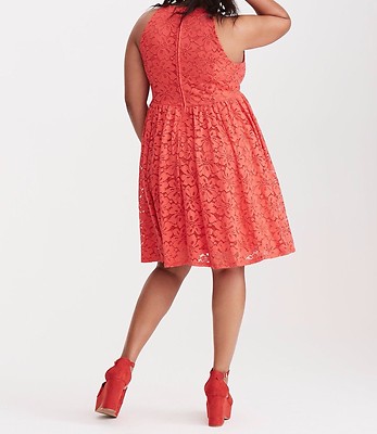 open lace back dress Stylish Satin Skater Dress