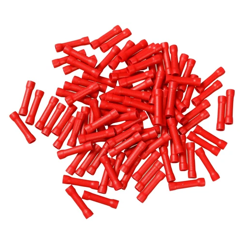 22-18 Gauge Wire Butt Connectors AWG Ga Car Radio Terminals Red 100PCS New