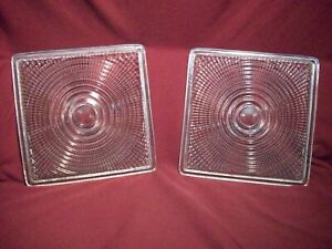Set of 2  PRESCOLITE Square Clear Glass Fresnel Lens THICK 8 7//8/" x 8 7//8/"  NEW!