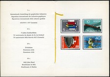 Switzerland 1957 PTT Propaganda Folder Graphic Arts Expo MH (SC# 359-362)