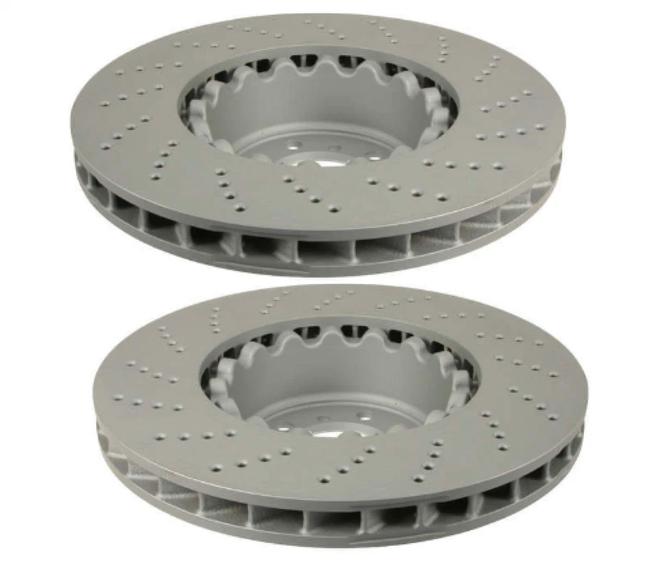 Discos de freno delanteros Rotores + Pastillas de freno de cerámica + Sensores para BMW M5 M6 (06-10) Foto 2 de 2