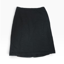 Vintage Y2K Gap Black Cotton A-Line Skirt Knee Length 10