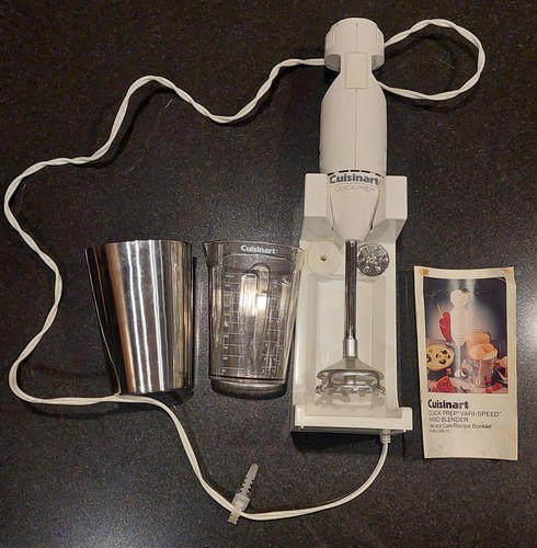 Vintage Cuisinart Vari-speed Hand Blender Model Csb-1c Working Cond. W/ Stand