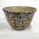 Red Wing Pottery #6 Paneled  Mixing Bowl 6.25”x4” Rust Blue Spongeware Farmhouse