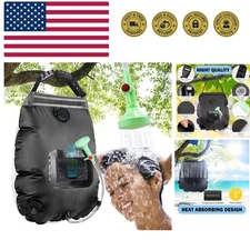 Solar Shower Bag | 5 Gal/20L Solar Heating Camping Shower Bag | Removable Hos...