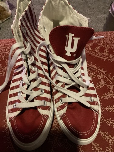 Indiana University HOOSIERS Canvas High Top Sneaker Damen M8 - Near Mint Go IU!