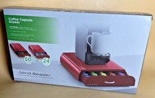 Mind Reader Coffee Capsule Drawer Red Holder Organizer 50 Nespresso 24 Verisomo