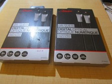 Lot of 2 Rocketfish- 4' Toslink Optical Audio Cables - RF-G1221 Black