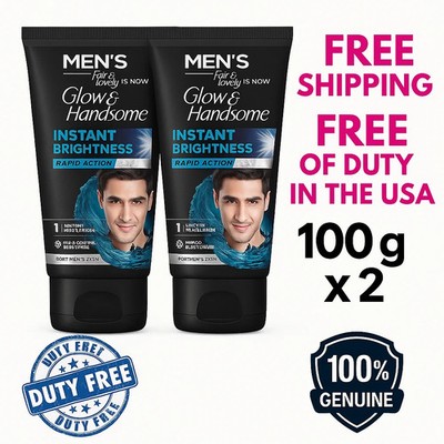 Glow & Handsome Instant Bright Facewash | Rapid Action Clean Look 100g × 2 Pack