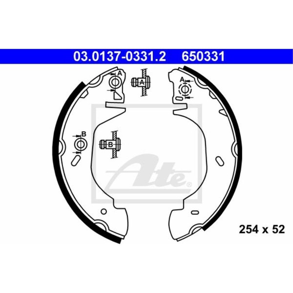 Ate Bremsbackensatz Bremsbacken Hinten FüR Ford Transit Kasten E_ _-image