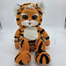 Tiger Costume Plush Stuffed Animal Medium Orange Doll Toy Striped Green Eyes