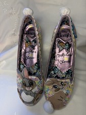 Irregular Choice Disney Bambi Thumper Multicolor Glitter Flats Women Size 7.5