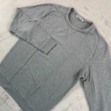 Tasc Performance Sweatshirt Pullover Men Small Grey V Stitch Cotton Bamboo UPF