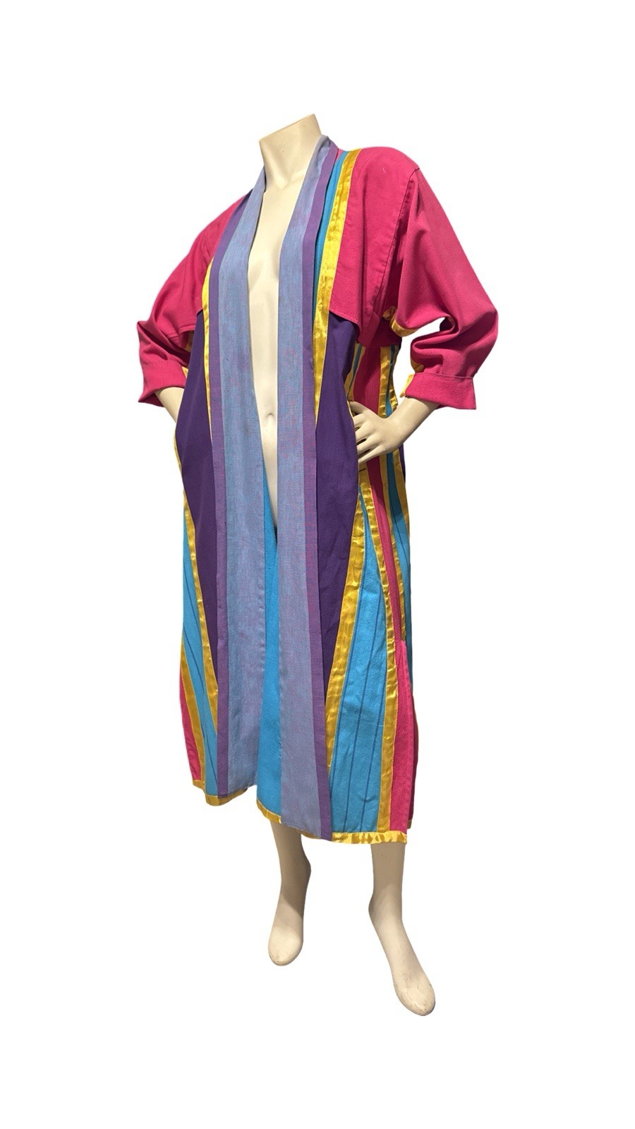 VTG OPUS 1 Duster Multi Color Patchwork Jacket Co… - image 9