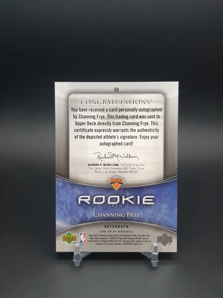 2005-06 SP Authentic Rookie Authentics /1299 Channing Frye #98 Rookie Auto RC - Image 2 of 2